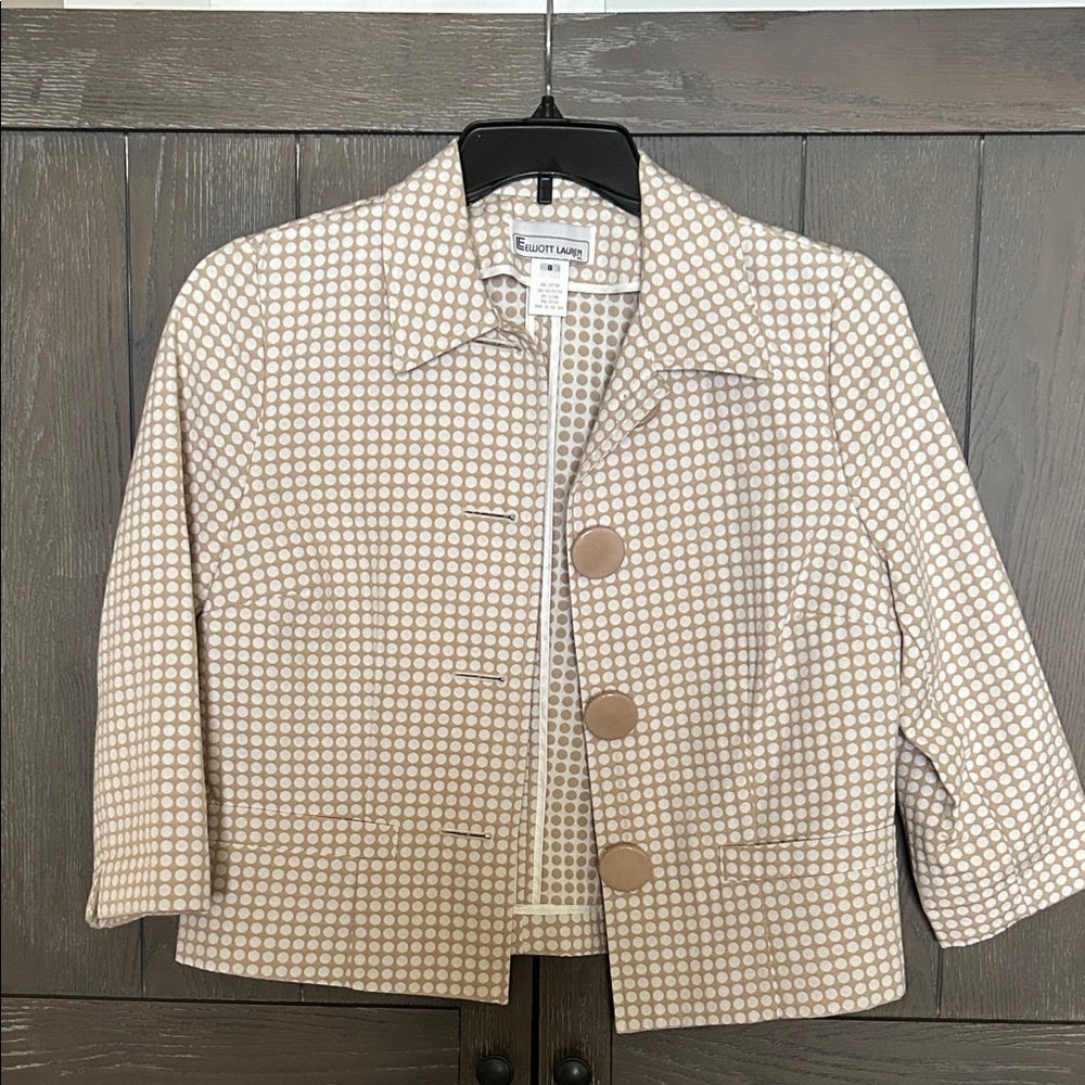Elliott Lauren Cream and Tan Blazer